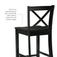 thumbnail image 6 of Linon Torino 30" Indoor Wood X Back Counter Stool, Black, 6 of 14