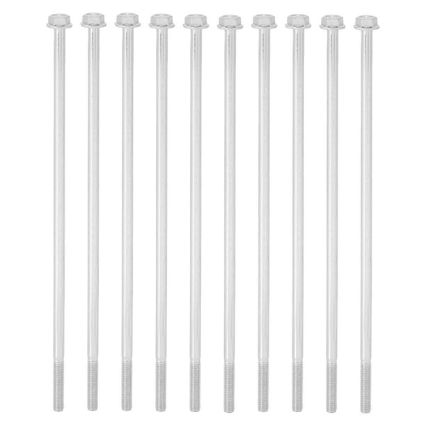 10 Uds perno de brida larga M8x235 tornillo de brida de cabeza hexagonal piezas de repuesto del generador de gasolina
