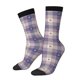 thumbnail image 1 of Balery Heart Check Plaid Calcetas Largas con Estampado para Hombre y Mujer – Suaves y Transpirables, Talla Única (US 5-11), 1 of 6