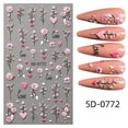 thumbnail image 2 of 5D Embossed Nail Art Stickers, 3D Floral Self-Adhesive Nail Decals, DIY Spring Nail Decoration for Women, 2 of 9