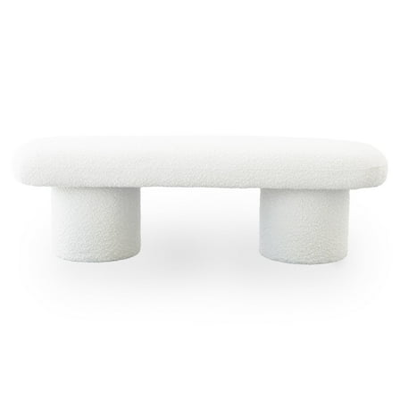 Newboti Furniture Randolph Ivory Boucle Bench 52473