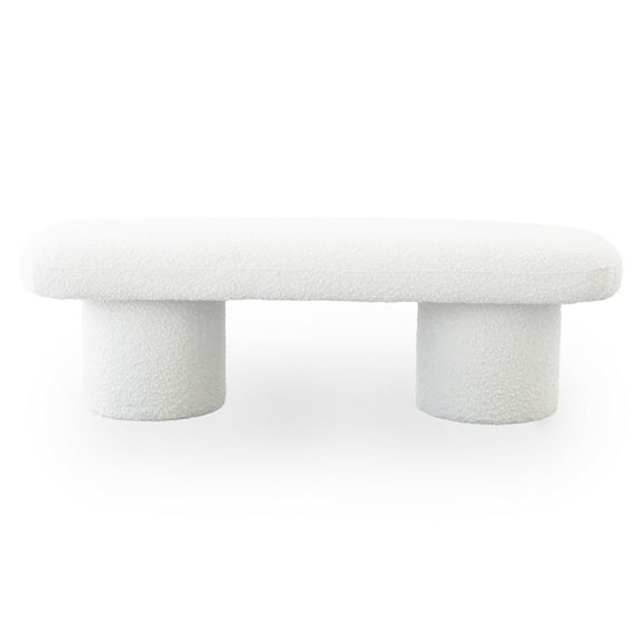 Newboti Furniture Randolph Ivory Boucle Bench 52473