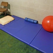 Greatmats Gym Mats Gymnastics Folding and Exercise, Tumbling, Cheer Mat Blue 4x8 Ft x 2 Inch