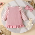 thumbnail image 6 of Zshosam Baby Girl Outfits Winter Newborn Infant Baby Girl Dress Clothes Winter Outfits Top Romper Overalls Dresses Suspender Skirt Set for Girls Size 12 18 Months,(Pink 12-18 Months), 6 of 9