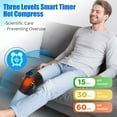 thumbnail image 4 of Knee Heated Pad Graphene Heated Knee Brace, Thermal Vibration Massage Knee Wrap, Cordless Elbow Support, 7 Temperature Levels & 3 Vibration Intensity, Portable Thermal Knee Brace for Sports Recovery, 4 of 12