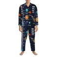 thumbnail image 4 of Kll Solar System Temperatures Diagram Sleepwear Mens Flannel Pajamas,Long Cotton Pj Set, 4 of 9