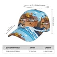 thumbnail image 2 of Balery Animals on Noah's Ark Floating Gorra de béisbol de tamaño ajustable para correr, entrenar y actividades al aire libre. Gorra de papá para todas las estaciones., 2 of 6