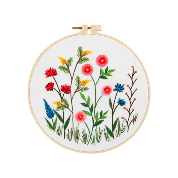 Diy Hand Embroidery Art Starter Kit, Including Embroidery Fabric