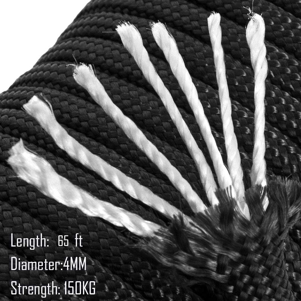 TooTaci Pulley Block and Tackle System, 304 Stainless Steel M20 Crane Pulleys for Lifting with 66ft Nylon Line Rope for Clothesline, Hanging