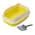 thumbnail image 4 of lionlar Large Cat Litter Box Cats Sand Basin Privacy Kitty Litter Pan Pets Accessories yellow, 4 of 9