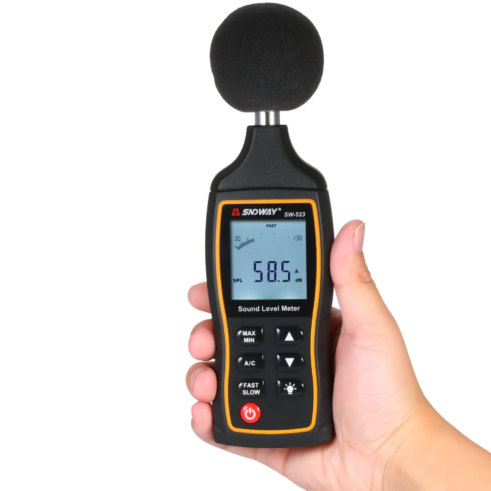pop Kapel Ik heb een Engelse les SNDWAY High Accuracy LCD Digital Noisemeter Sound Level Meter 30-130dB  Noise Measuring Instrument Decibel Monitoring Tester with A and C Frequency  Weighting for Sound Level Testing - Walmart.com