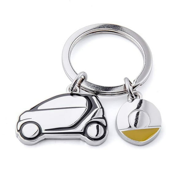 Porotmotor Stainless Steel Smart Car Keychains Car Model Key Chain