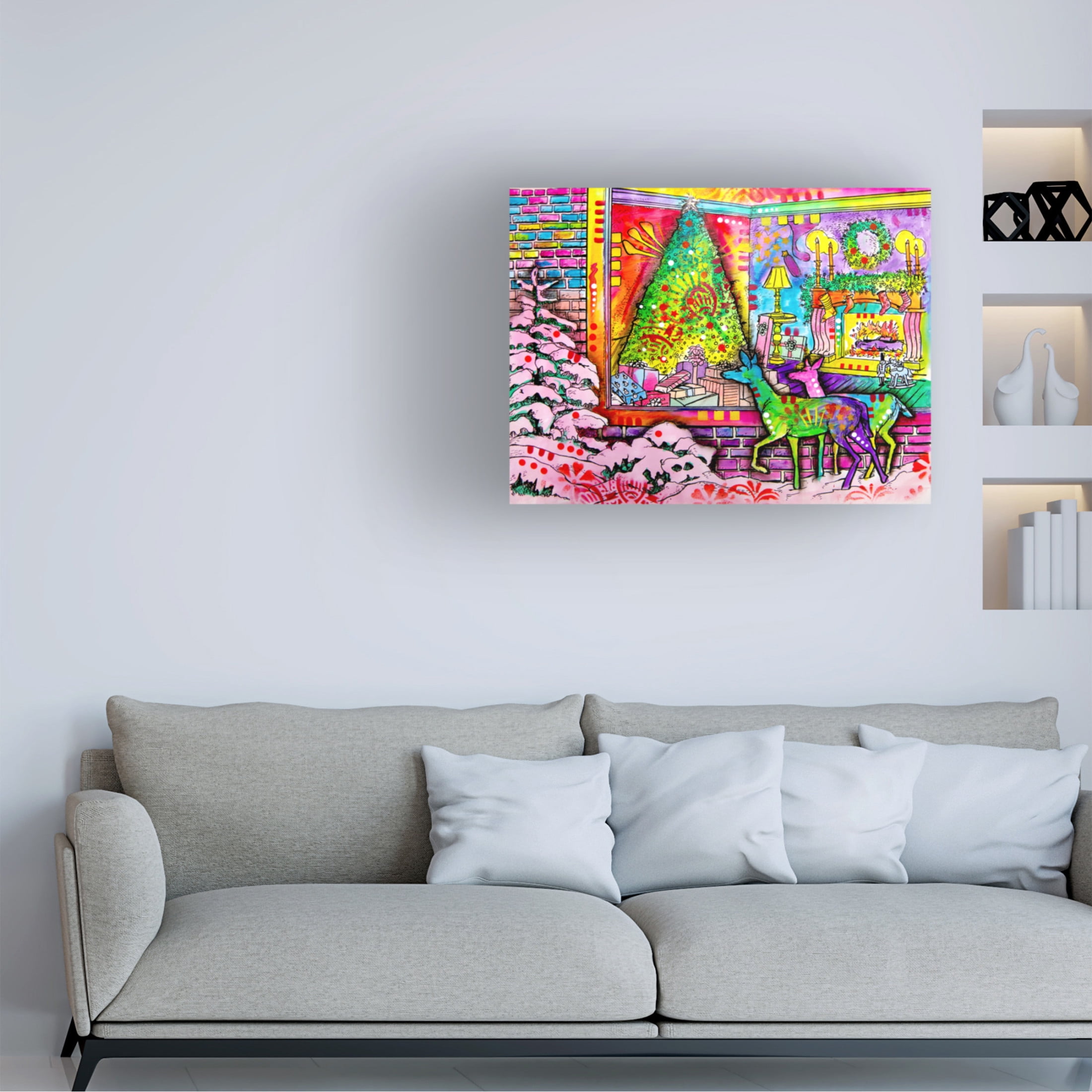Canvas Wall Art - Dean Russo 'Christmas with Dean' Wall Art for Living Room, Bedroom, or Office Décor by Trademark Fine Art - 19 x 14 Inches