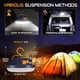 thumbnail image 5 of Luz de camping portátil, 4800 mAh, recargable por USB, para tienda de campaña con base magnética, lámpara LED impermeable IP65 con 4 modos de iluminación para camping, senderismo y cuevas., 5 of 5
