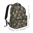 thumbnail image 2 of Zufioo Camouflage maple Print Casual Student Backpack, Adjustable Shoulder Straps Multi-Function Multi-Pocket Sports Bag Travel Backpack, Unisex-One Size, 2 of 5
