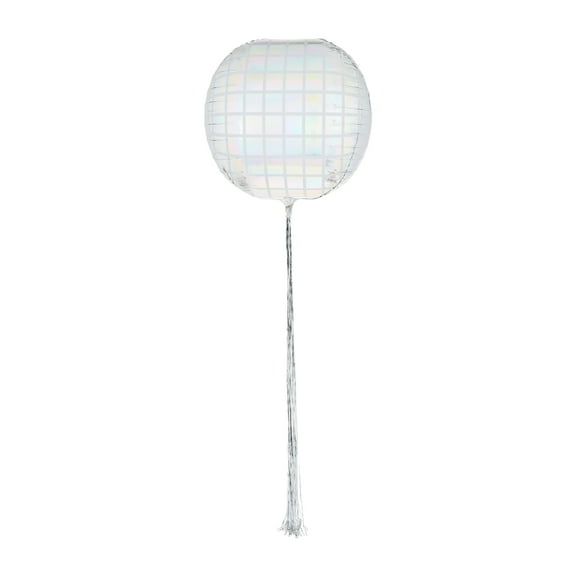 36" Silver Disco Foil Balloon with Tassel, by Way To Celebrate