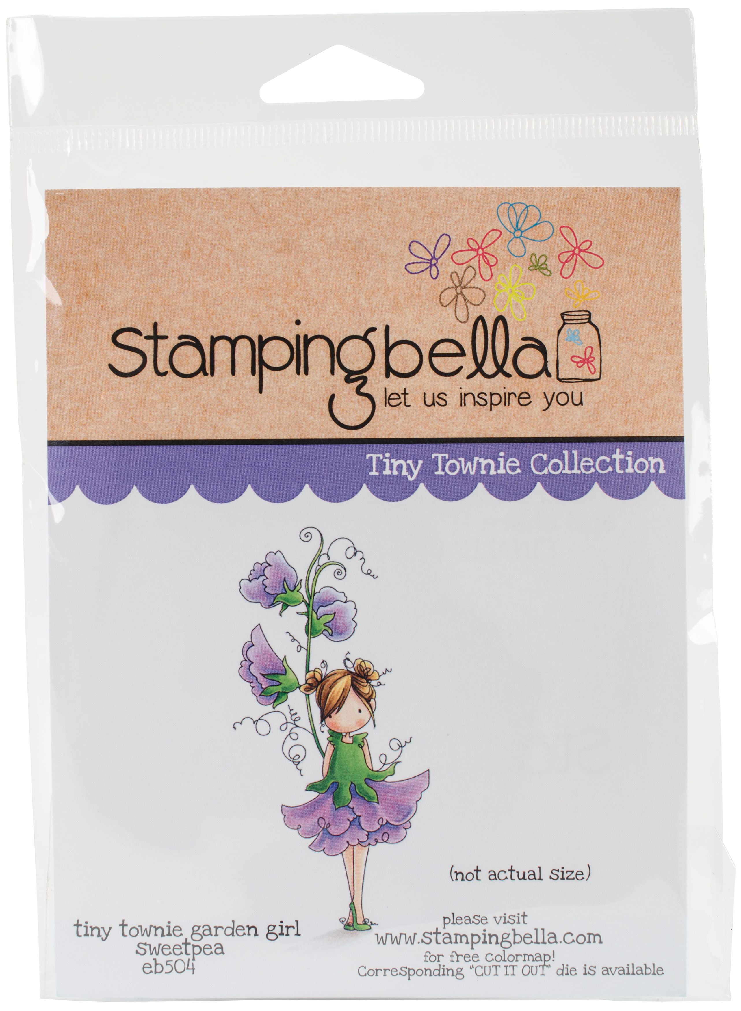 Stamping Bella Cling StampsGarden Girl Sweet Pea