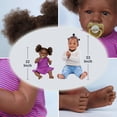 thumbnail image 3 of Muñeca Reborn JIZHI negra de 55 cm con tono de piel caramelo desde hace más de 3 años, 3 of 7