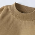 thumbnail image 4 of TFEOQRY Men's Mock Neck Lined Sweater Solid Knit Long Sleeve Casual Pullover Fall Winter Warm Top Khaki, 4 of 5