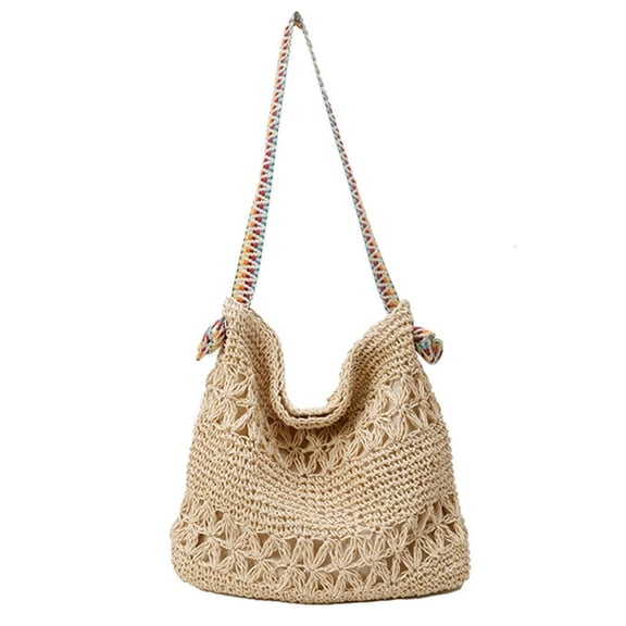 Ergonomic Straw Beach Bag for Women Travel Vacation Bags Shoulder Handbag for Travel or Daily Use Spacious Design