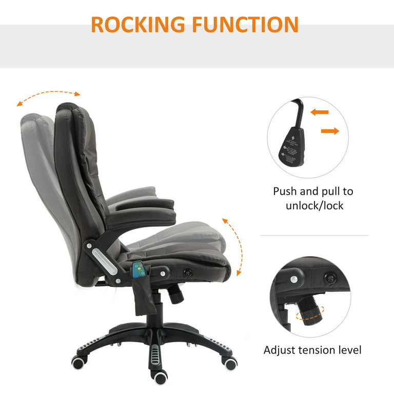 Homcom 6 Point Vibrating Massage Office Chair With Heat