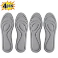 thumbnail image 3 of Plantillas ortopédicas de espuma viscoelástica para zapatos, desodorización antibacteriana, absorción de sudor, almohadillas para correr, 4 Uds., 3 of 5