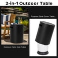thumbnail image 6 of ReeQuo Propane Tank Cover Table Round Black Concrete 20lb Tank Storage Box Hideaway for Patio, 6 of 7