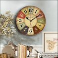 thumbnail image 4 of Reloj de pared de cocina de madera de 30cm de espesor, relojes Retro de granja para decoración para sala de estar, dormitorio, restaurante, funciona con pilas silenciosas, 4 of 5