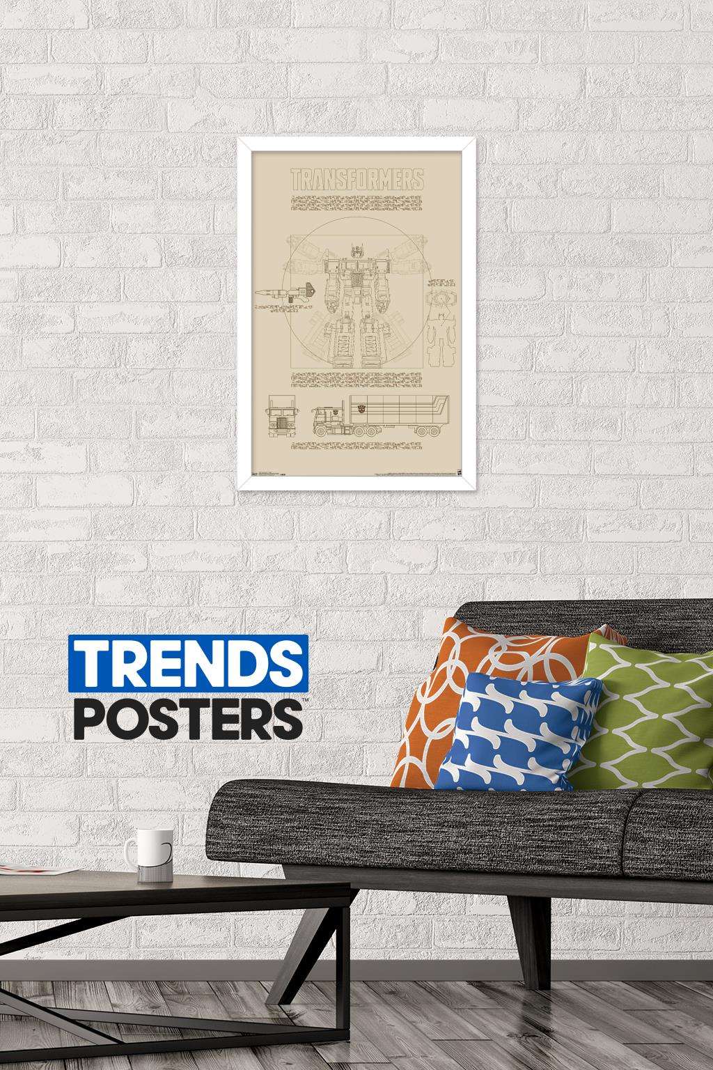 Hasbro Transformers - Sketch Wall Poster, 14.725" x 22.375", Framed