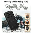 thumbnail image 3 of Allytech Rugged Case for iPhone 13 Pro Max (6.7") Cover with Built-in Screen Protector,PC Back + Anti-Drop Silicone + Front Metal Frame Shockproof Stand Hand Rope Case for iPhone 13 Pro Max 2021,Black, 3 of 5