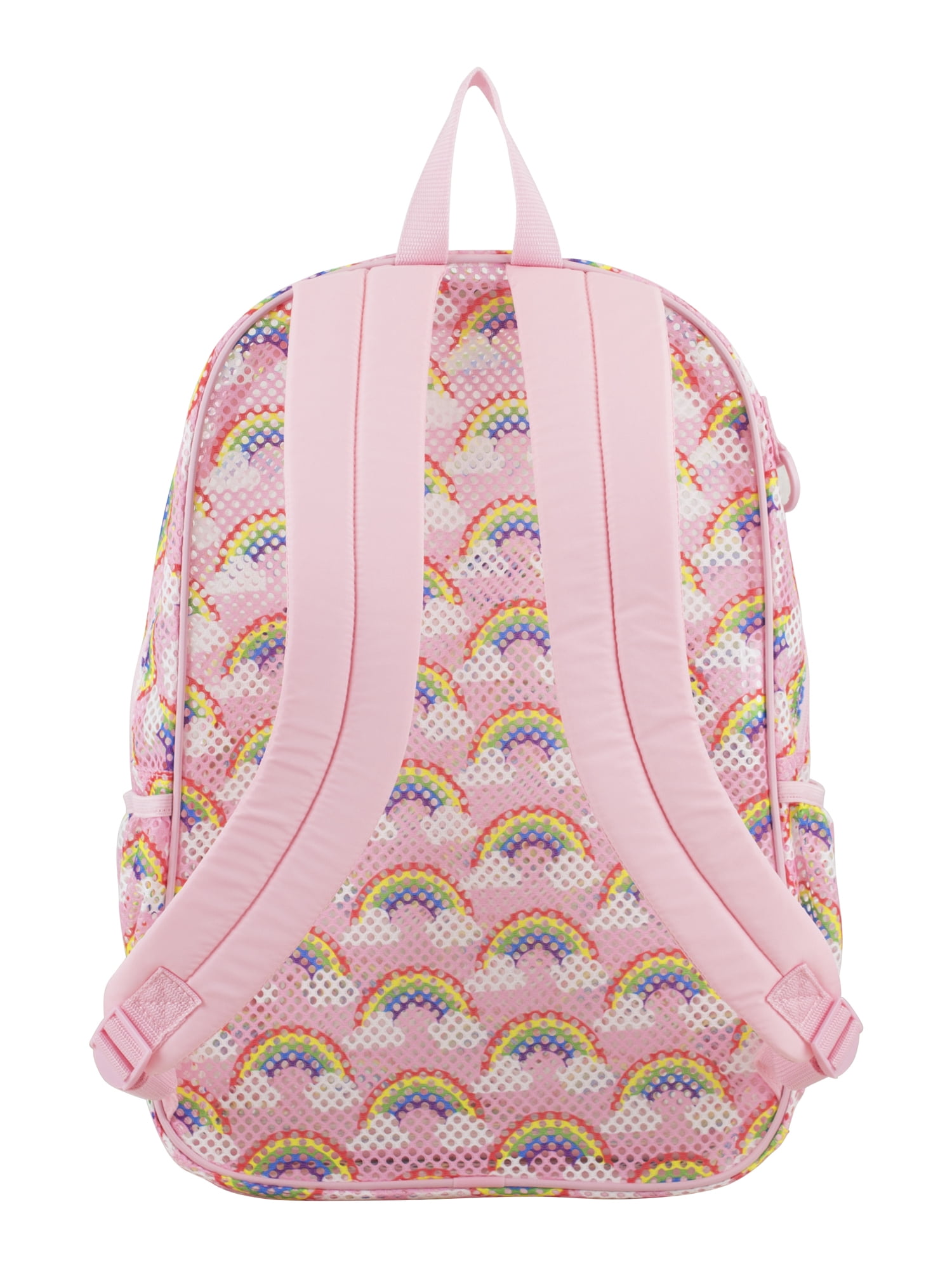 Eastsport Unisex Mesh Bungee Backpack with Padded Shoulder Straps, Rainbow Print