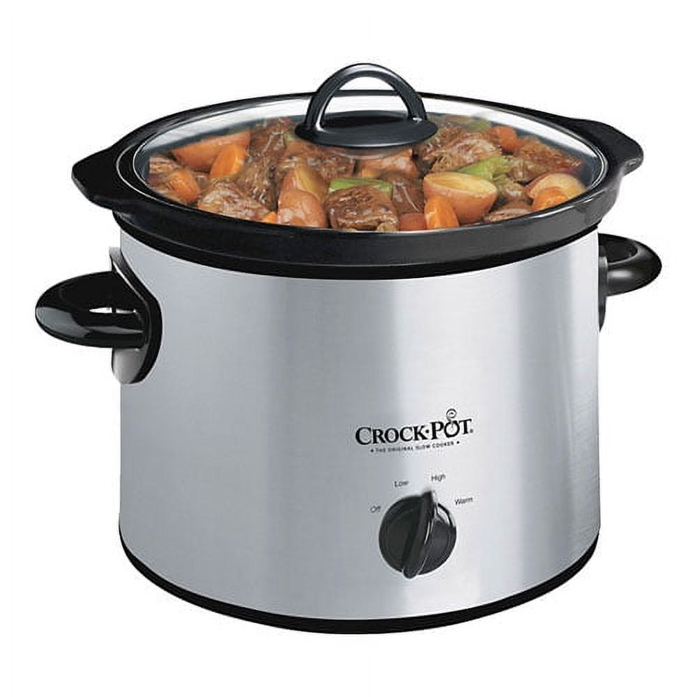 Crock Pot 2135591 5025-WG-NP Slow Cooker, 3 qt Capacity, 110 V, 3200 W, Stoneware White
