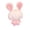 Red, variant on Bunny Plush Pendant Toy, Mini Soft Fabric Sleeping Animal Hanging Ornament Toy, Portable Bag Keychain Decorative Charm Toy, Cute Gift Display Collectible Plush Decoration Toy