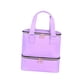 thumbnail image 4 of Bolsa de almacenamiento de esmalte de uñas de 2 niveles con capacidad para 30 botellas, bolsa de viaje para llevar violeta, 4 of 9
