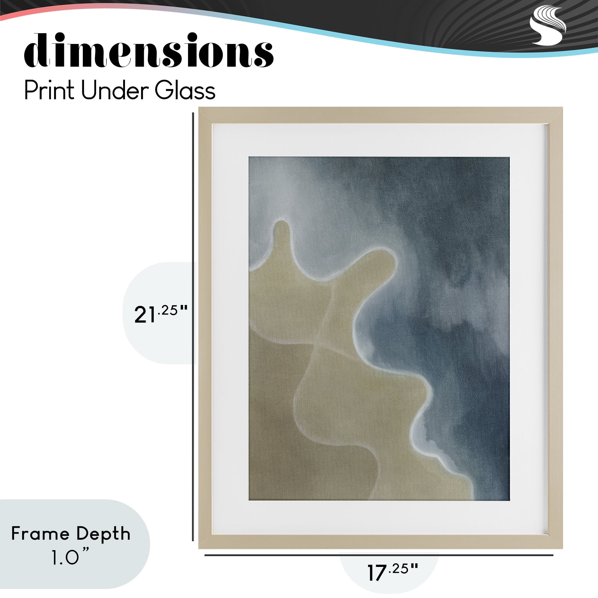 Stupell Industries Turning The Tides Contour Birch Framed Print Under Glass, design by Grace Popp