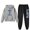 Grey, variant on Trapstar Kids Hoodies Sets Long Sleeve Graphic Sweatshirts for Boys Girls Loose Trapstar Street Pullover Sweatshirts+Sweatpants Kids Set of 2 Classic Sweatshirts Sets(Pink, 130)