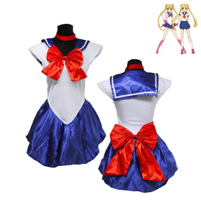 Ropa De Mujer Nuevo Estilo Sailor Moon Disfraz De Halloween Cosplay Vestido Plisado