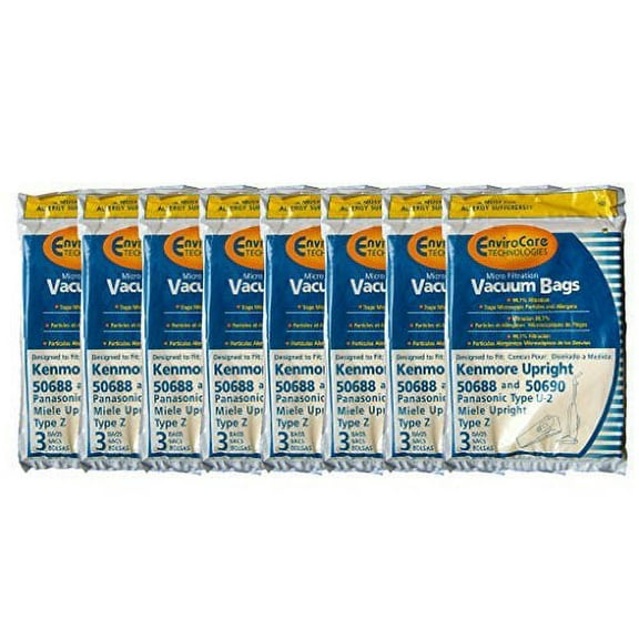 24 Kenmore Sears 50688/50690 U Vacuum Bags, Upright, Canister, Panasonic U-2, Mi