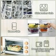 thumbnail image 3 of 8-Pack 30 oz Glass Meal Prep Containers with Lids, Airtight Food Storage Containers for Microwave, Oven, Freezer, and Dishwasher Safe Lunch Boxes, 3 of 6