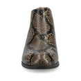 thumbnail image 6 of Journee Womens Livvy Back Heel Zip Stacked Heel Booties, Widths Available, 6 of 8