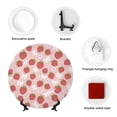 thumbnail image 4 of Yiaed Floral Strawberr Print Bone China Decorative Plate Ceramic Dinner Plates Art Crafts with Display Stand-10in, 4 of 6