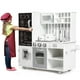 thumbnail image 1 of Juego de Cocina de Juguete con Sonido Simulado Pizarra Fregadero Removible Educativo Divertido para Niños 83 x 32 x80 cm Blanco, 1 of 10