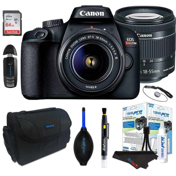 Canon EOS Rebel T100/4000D Digital SLR Camera with 1855mm Lens Kit+
