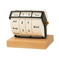 thumbnail image 3 of HILABEE Rotary Perpetual Desk Calendar Standing Calendar for Restaurant School Decor Light Brown, 3 of 9
