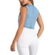 thumbnail image 3 of CHALCO CHIC Chaleco de Mezclilla para Mujer Y2K Cuello en V Sin Mangas Botones Chaleco Corto XS Azul Claro, 3 of 6