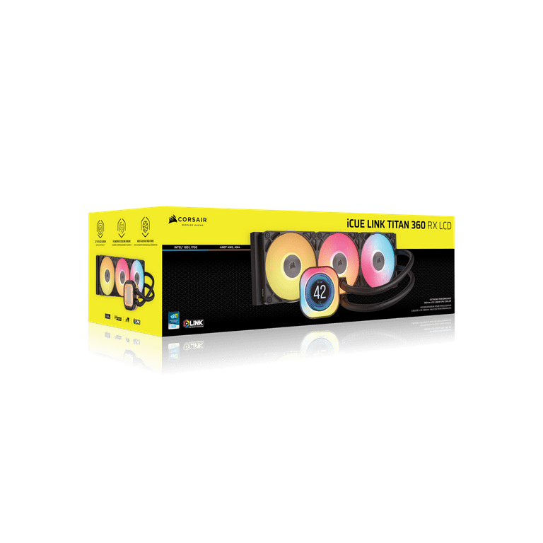 CORSAIR iCUE LINK TITAN 360 RX LCD セット Amazon.com: CORSAIR iCUE Link Titan 360 RX LCD Liquid CPU