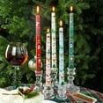 thumbnail image 3 of Topsics Christmas Taper Candles Decorative, 10 Inch Red Tall Candle Set of 2, Snowman,Elk,Christmas Tree Patterns, Dinner Table Decorations Christmas Party Decor (Red), 3 of 6