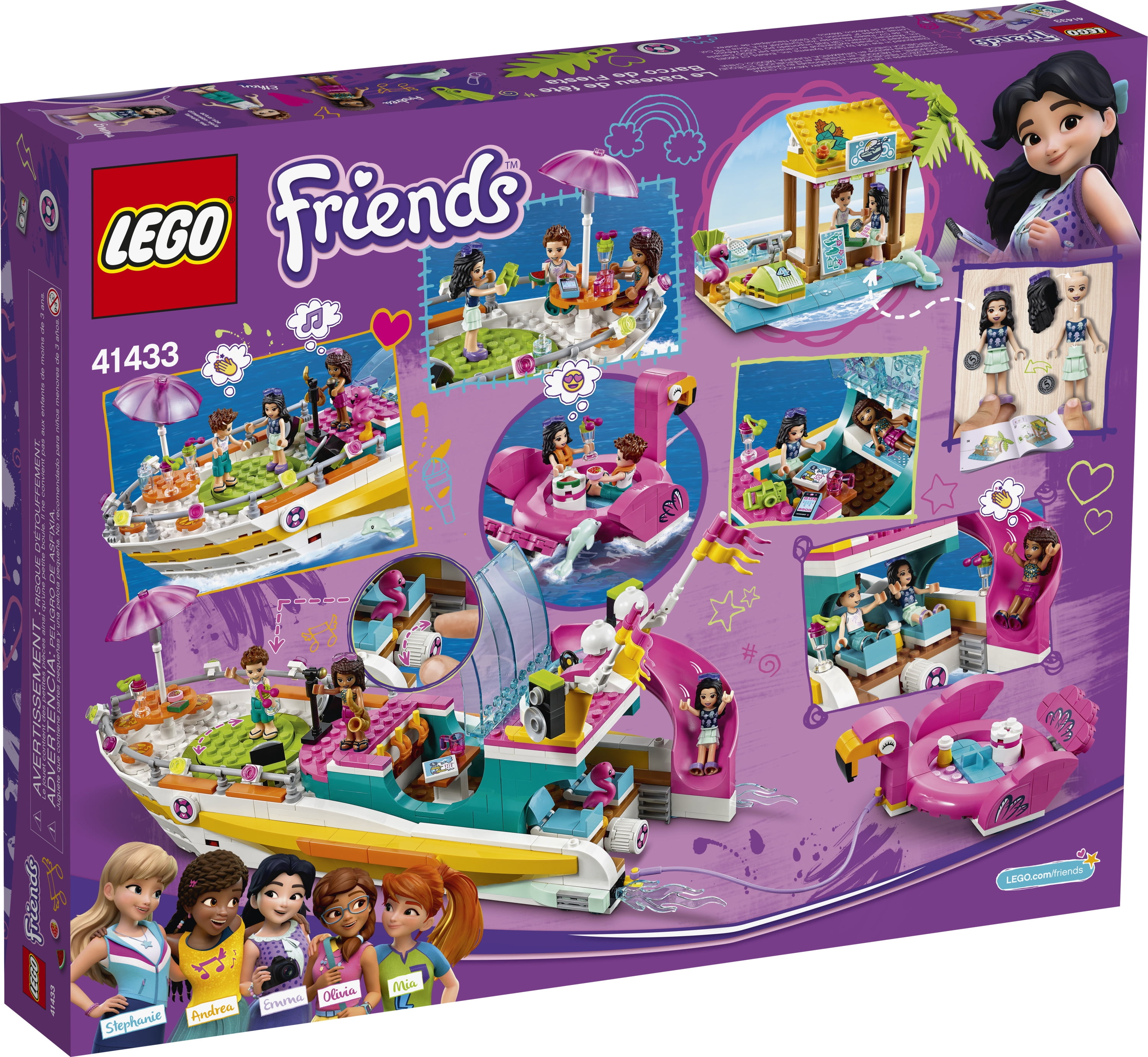 Party LEGO Block Boat Building Friends 41433 Interlocking Set