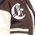 thumbnail image 4 of Chamarra Para Mujer Bomber Varsity Mangas Pu Quarry Color Café, 4 of 4