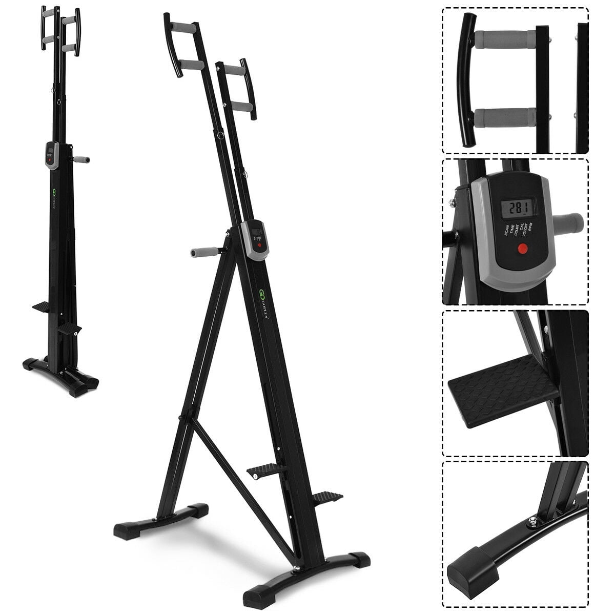 Costway Foldable Vertical Climber Machine Exercise Stepper Cardio
